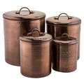 Old Dutch International Old Dutch International 1843 Hammered Antique Copper Canister; 4 Piece 1843